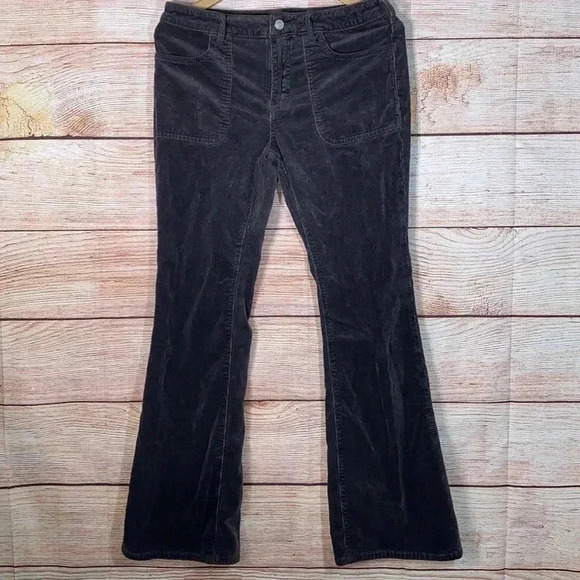 Pilcro Pants - Pilcro Women’s Corduroy Wide Leg Pants Black Size 29